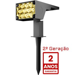 holofote spot solar jardim luminaria refletor oversun quente 2 garantia